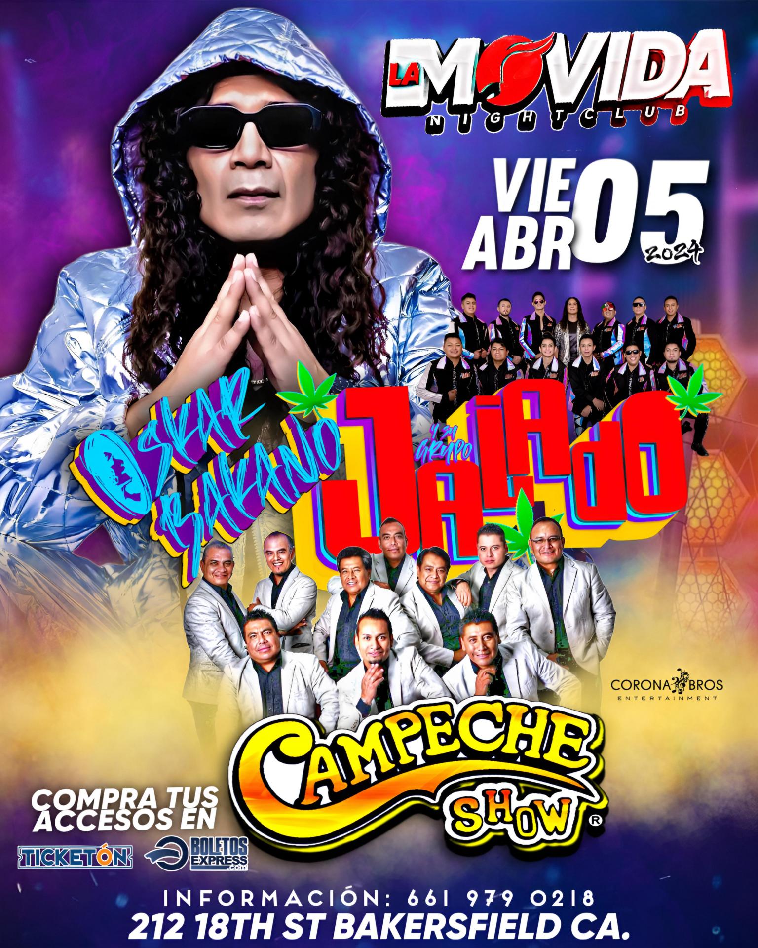 Buy tickets for Grupo Jalado de oskar bakano y Campeche Show en Bakersfield Ca Grupo Jalado de oskar bakano y Campeche Show en Bakersfield Ca