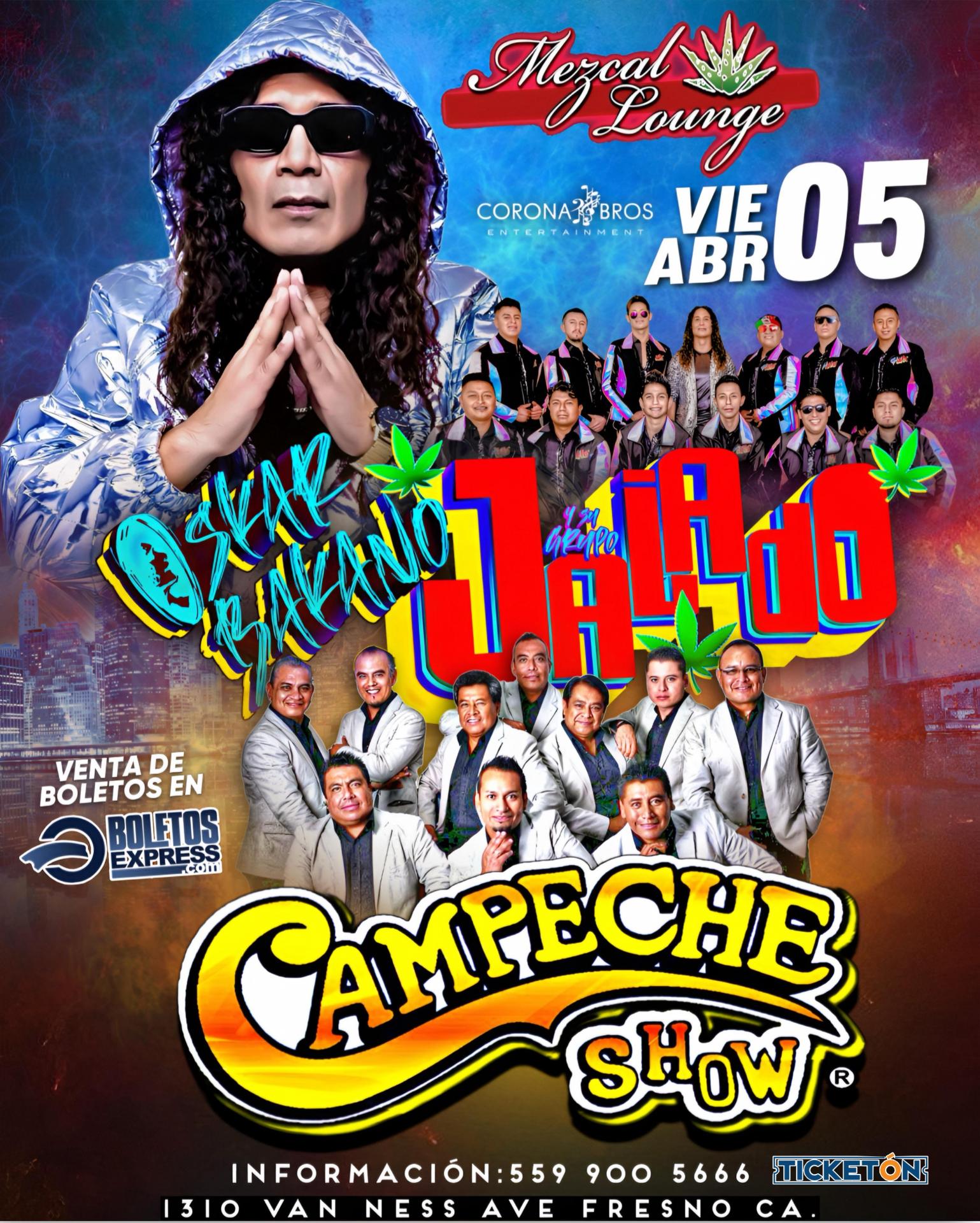 Buy tickets for Grupo Jalado de oskar bakano y Campeche Show en Fresno California Grupo Jalado de oskar bakano y Campeche Show en Fresno California