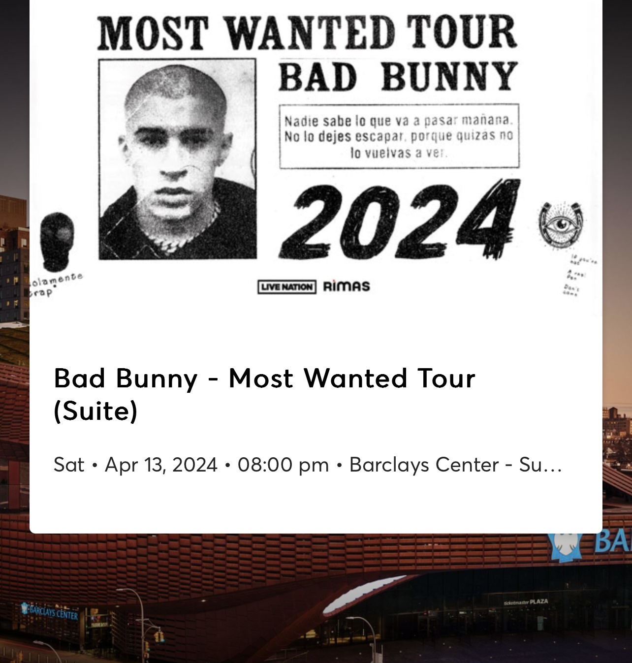 Buy tickets for Bad Bunny - Most Wanted Tour Bad Bunny - Most Wanted Tour