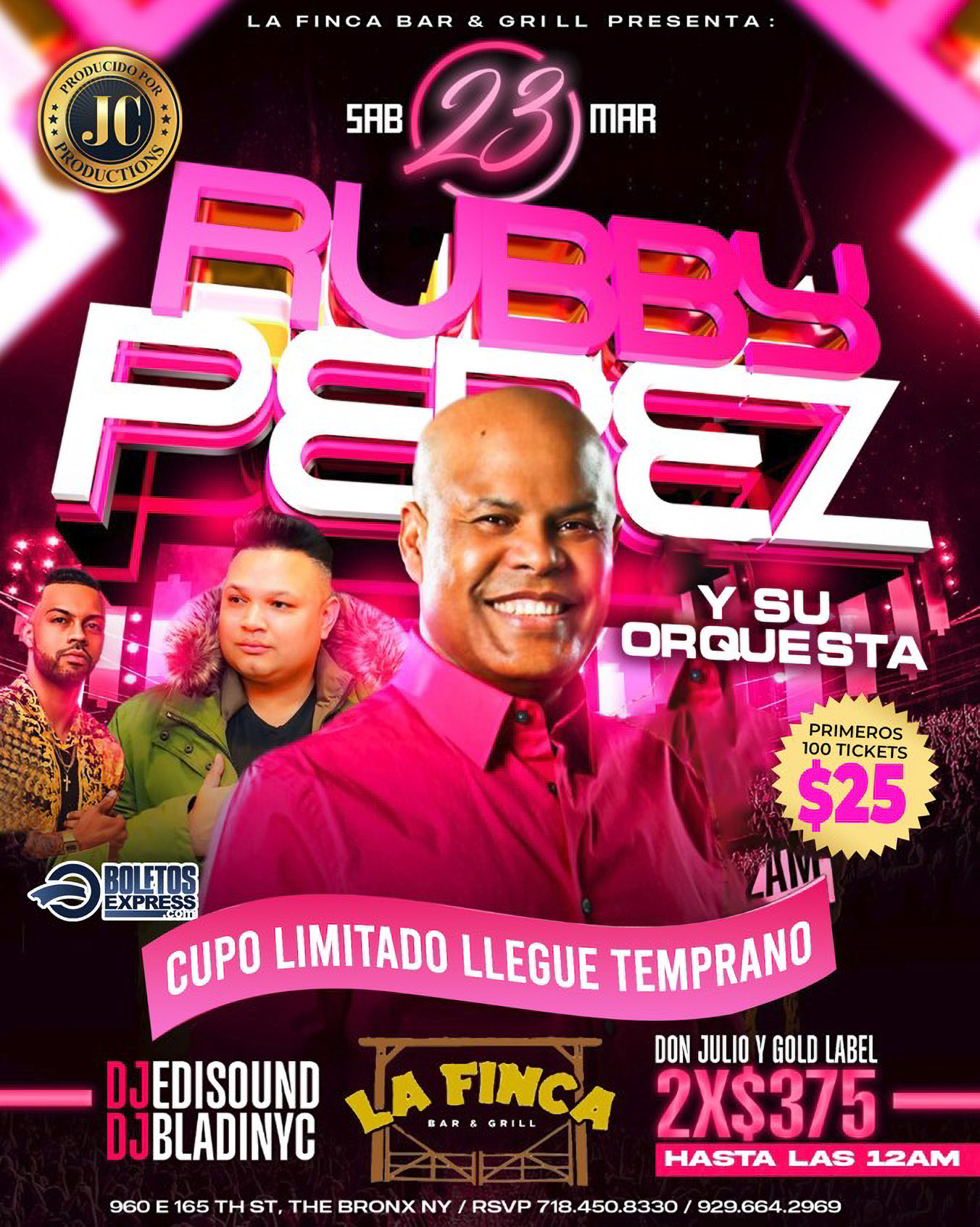 Buy tickets for RUBBY PEREZ & ORQUESTA RUBBY PEREZ & ORQUESTA