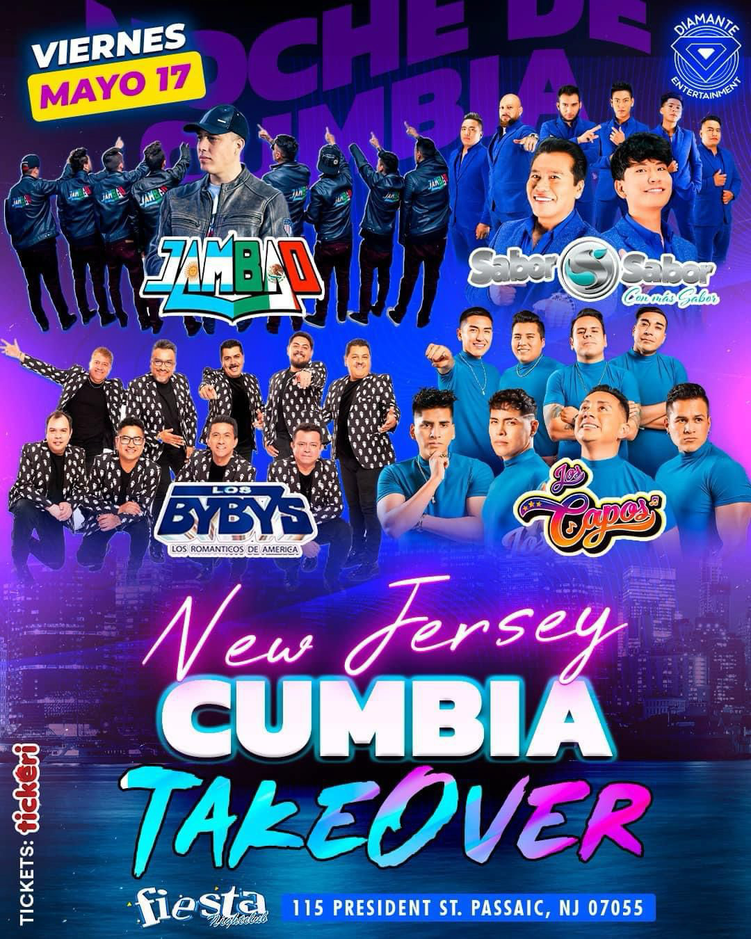 Buy tickets for JAMBAO, LOS BYBY'S, LOS CAPOS, SABOR SABOR, JAMBAO, LOS BYBY'S, LOS CAPOS, SABOR SABOR,