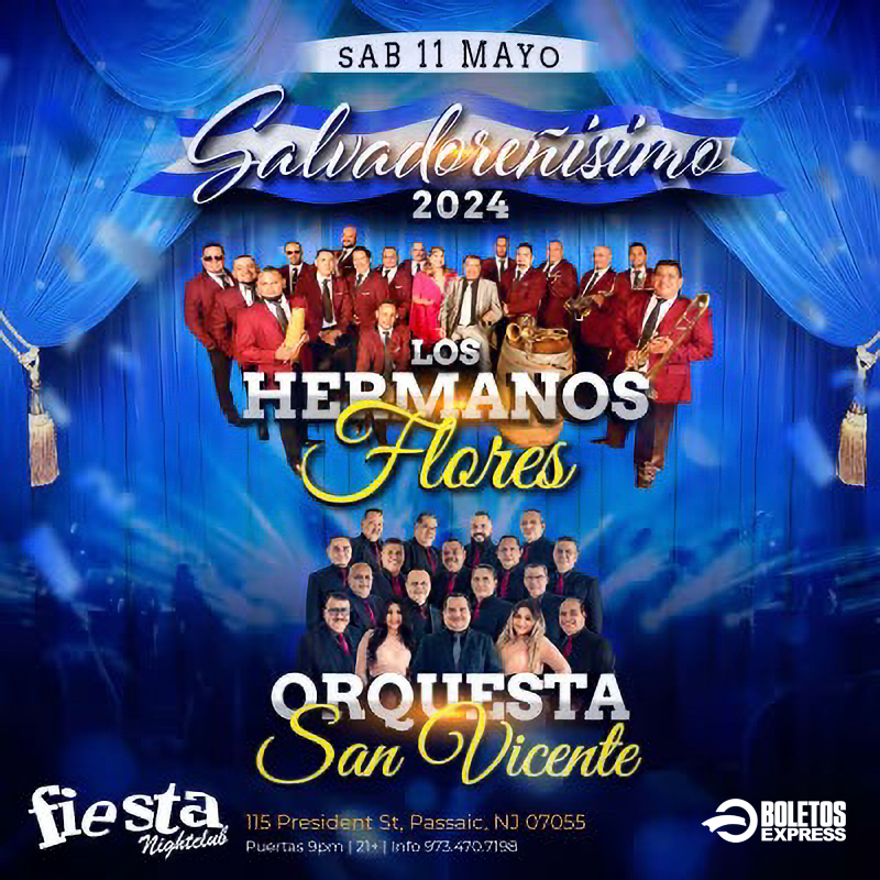 LOS HERMANOS FLORES Y ORQUESTA SAN VICENTE EN NEW JERSEY