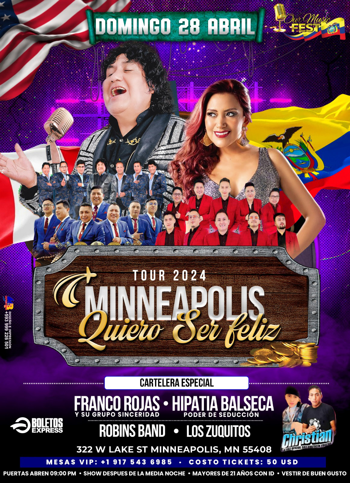 TOUR 2024 QUIERO SER FELIZ - MINNEAPOLIS