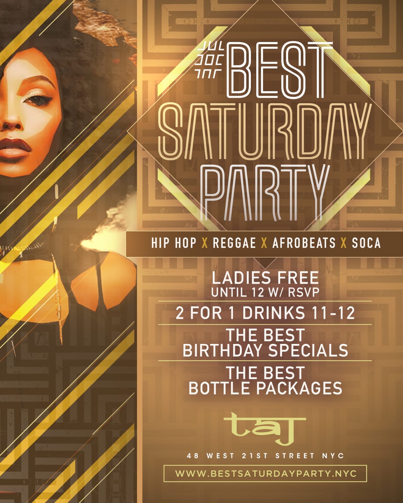 Buy tickets for Saturday, March 30 Taj Lounge Saturday Night Gametight NY Guestlist 2024 Saturday, March 30 Taj Lounge Saturday Night Gametight NY Guestlist 2024