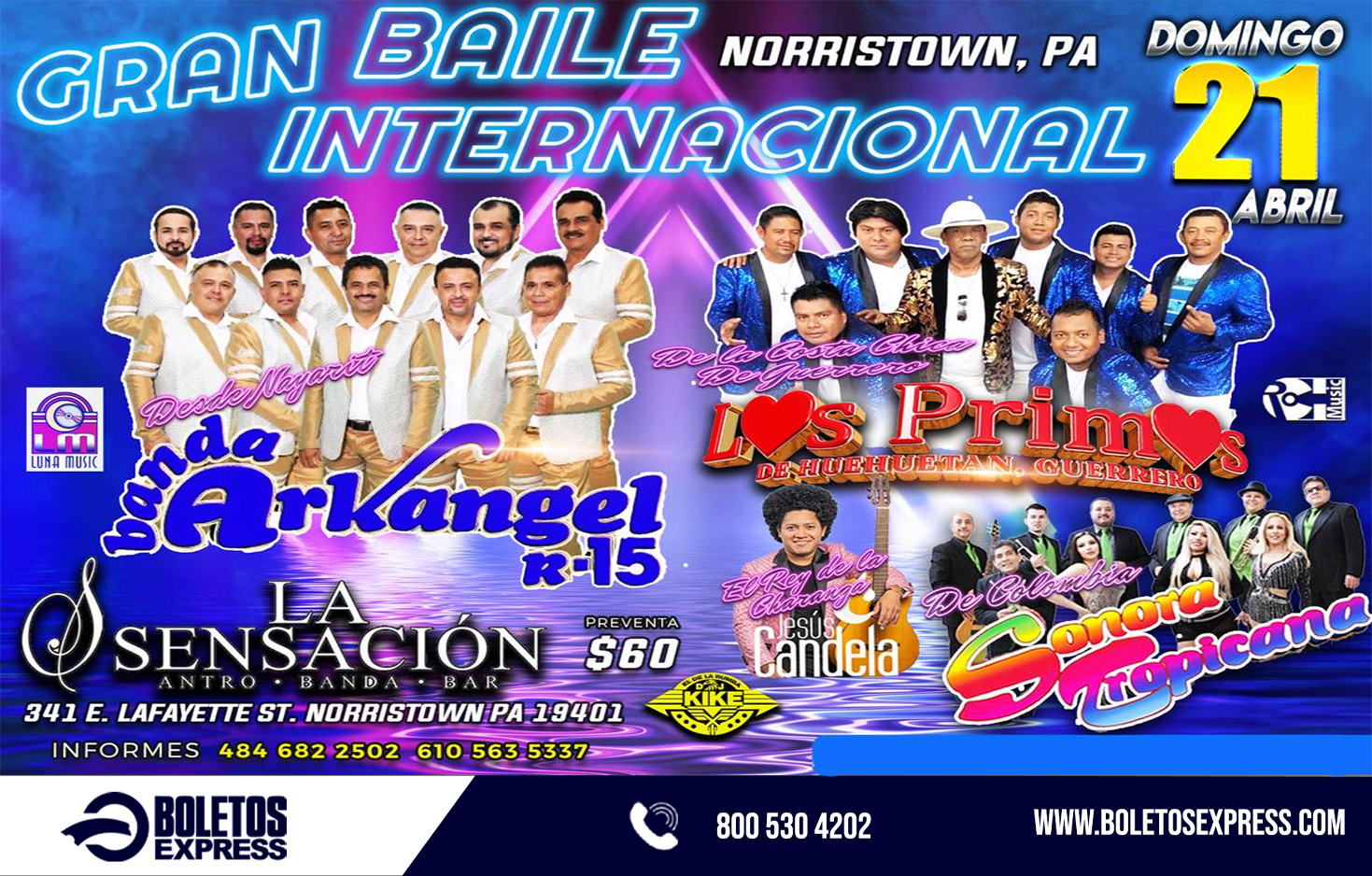 Buy tickets for BANDA ARKANGEL R-15 | LOS PRIMOS DE HUEUETAN | SONORA TROPICANA BANDA ARKANGEL R-15 | LOS PRIMOS DE HUEUETAN | SONORA TROPICANA