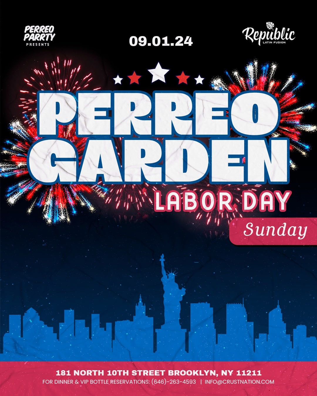 Perreo Garden: Labor Day- Latin & Reggaetón Party