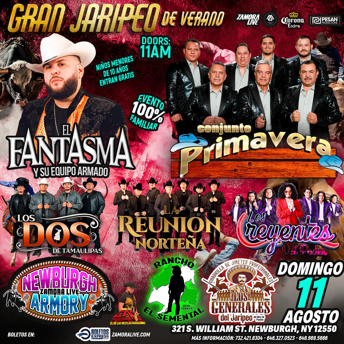 Buy tickets for El Fantasma • Conjunto Primavera y mas! en Newburgh Armory (JARIPEO) El Fantasma • Conjunto Primavera y mas! en Newburgh Armory (JARIPEO)