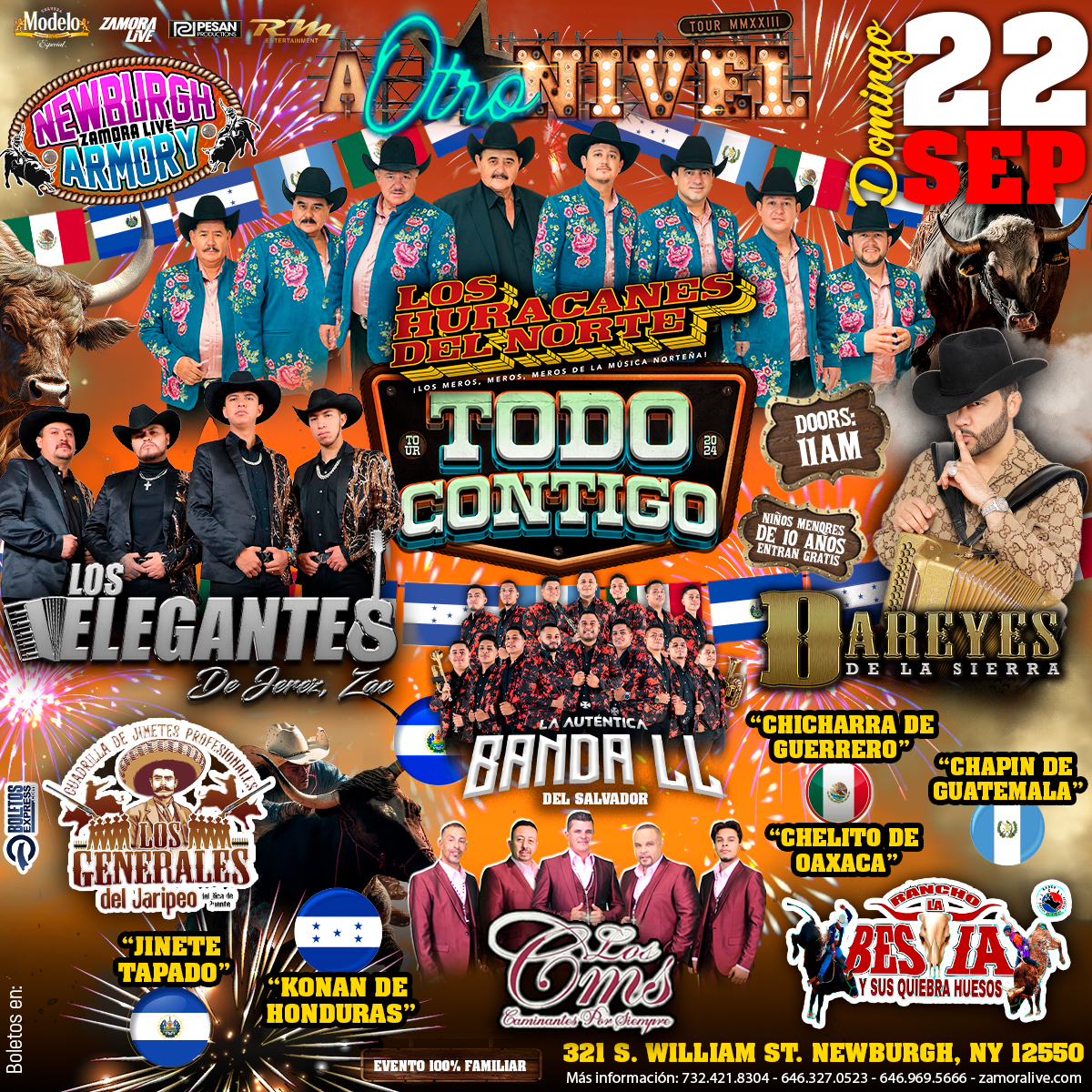 Los Huracanes Del Norte en Newburgh Armory (JARIPEO)