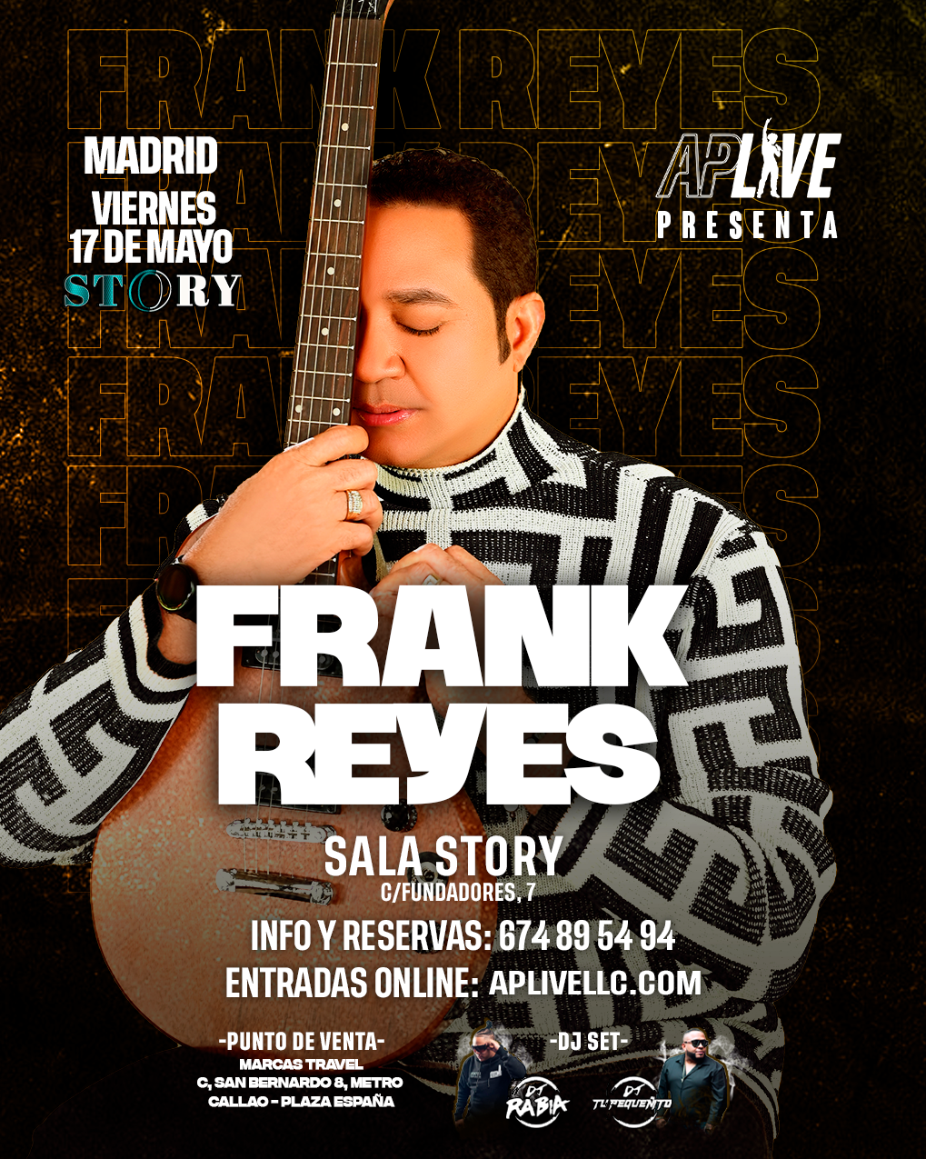 Buy tickets for FRANK REYES FRANK REYES