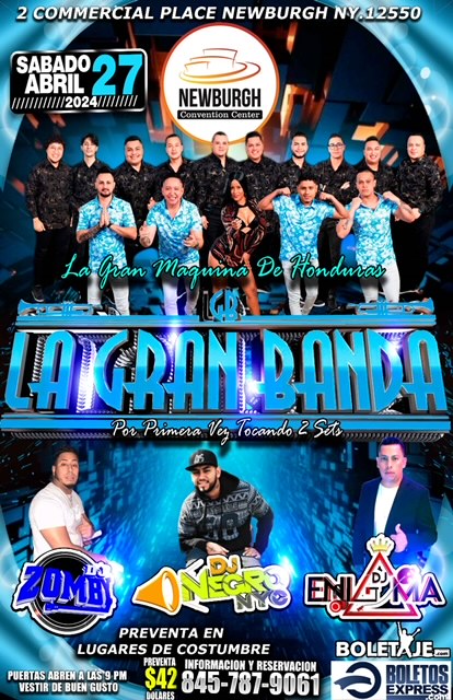 Buy tickets for LA MAQUINA DE HONDURAS LA GRAN BANDA , DJ NEGRO , DJ ENIGMA , DJ ZOMBIE LA MAQUINA DE HONDURAS LA GRAN BANDA , DJ NEGRO , DJ ENIGMA , DJ ZOMBIE
