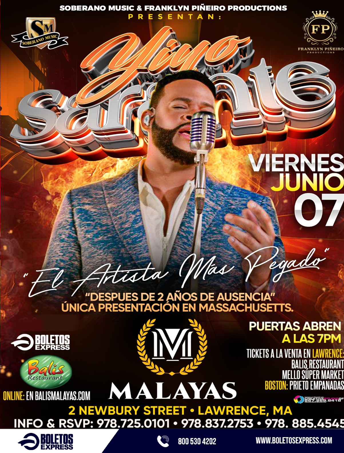 Buy tickets for YIYO SARANTE EN VIVO YIYO SARANTE EN VIVO