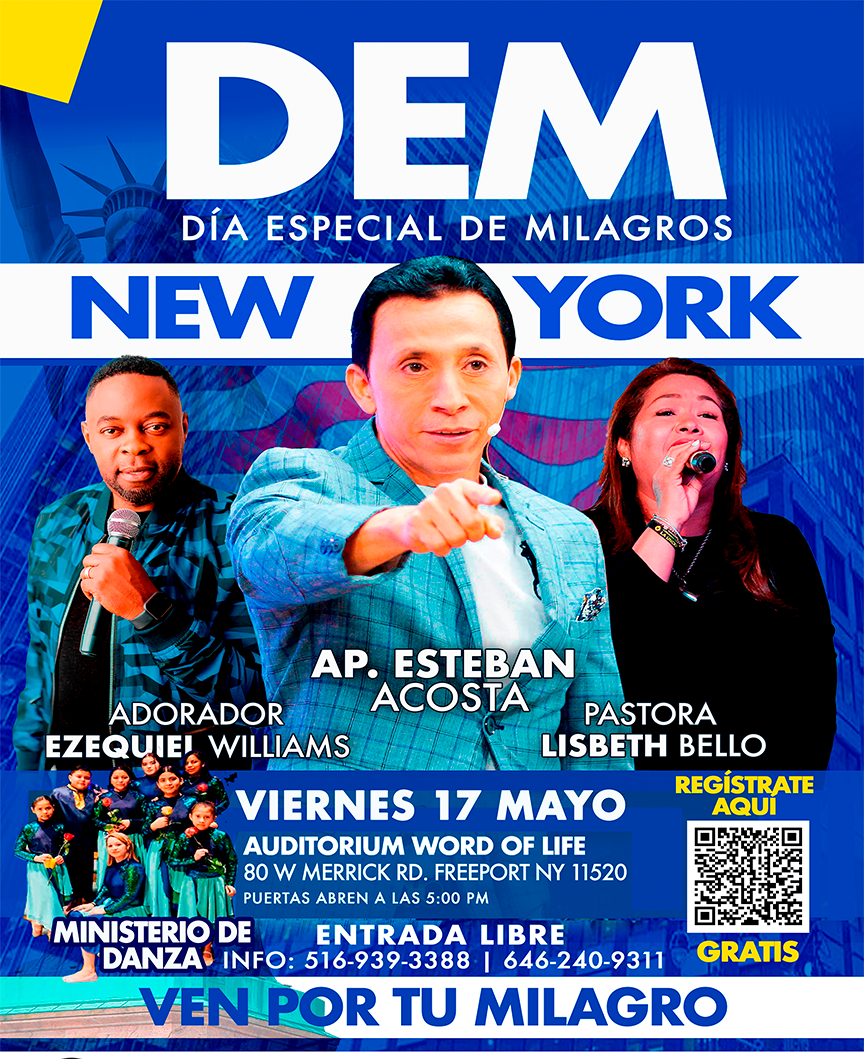 Buy tickets for DEM Dia Especial De Milagros - Ap Esteban Acosta, Pastora Lizbeth, Ezequiel Williams y Otros DEM Dia Especial De Milagros - Ap Esteban Acosta, Pastora Lizbeth, Ezequiel Williams y Otros