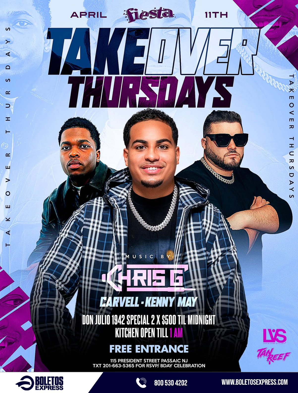 Buy tickets for DJ CHRIS G, CARVELL, KENNY MAY DJ CHRIS G, CARVELL, KENNY MAY