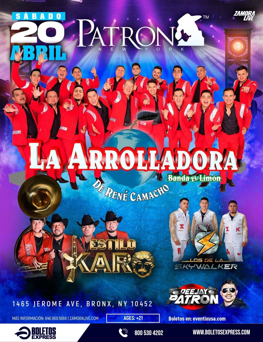 Buy tickets for LA ARROLLADORA BANDA EL LIMÓN LA ARROLLADORA BANDA EL LIMÓN