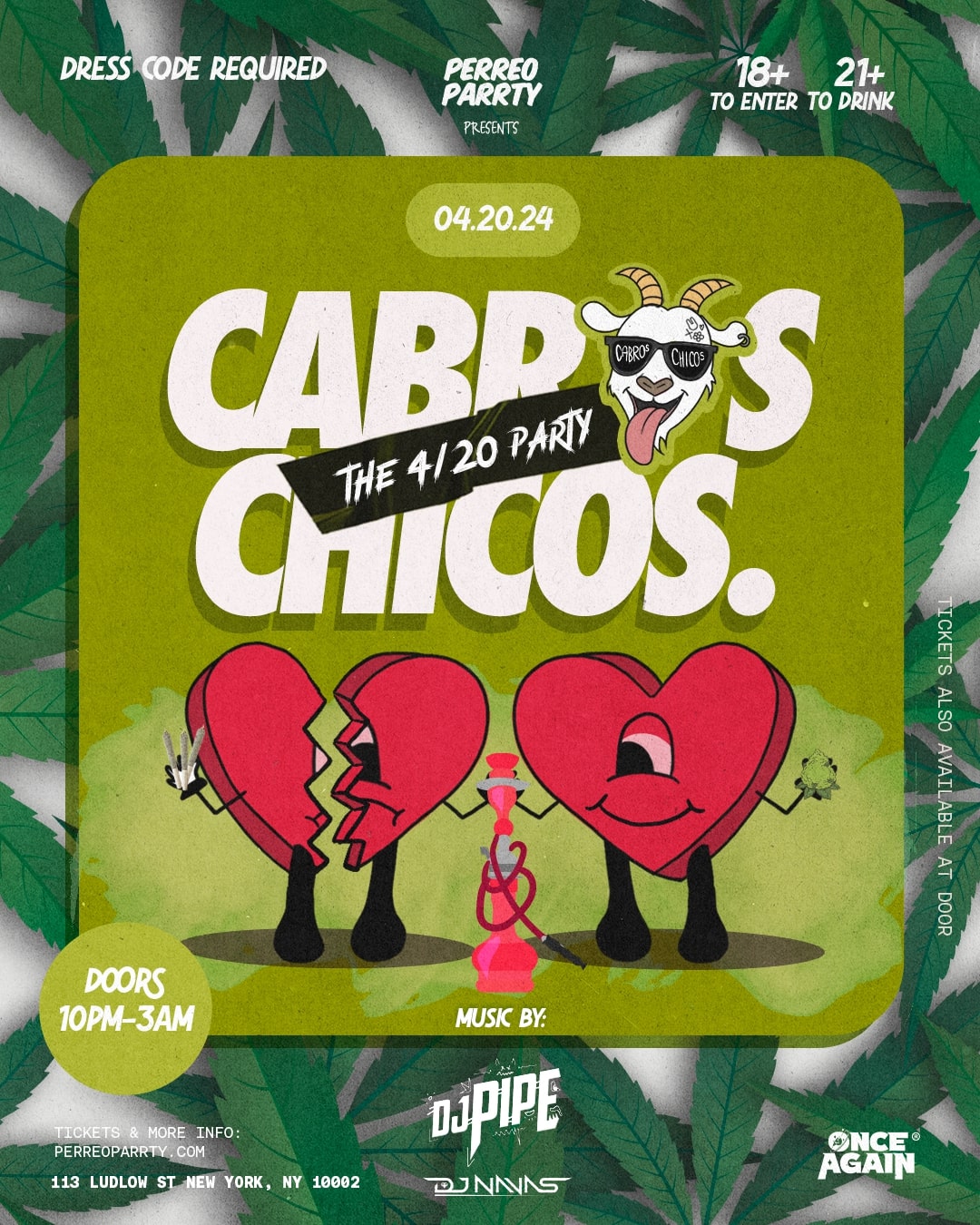 Cabros Chicos - The 4/20 Party - 18+ Latin & Reggaetón Dance Party