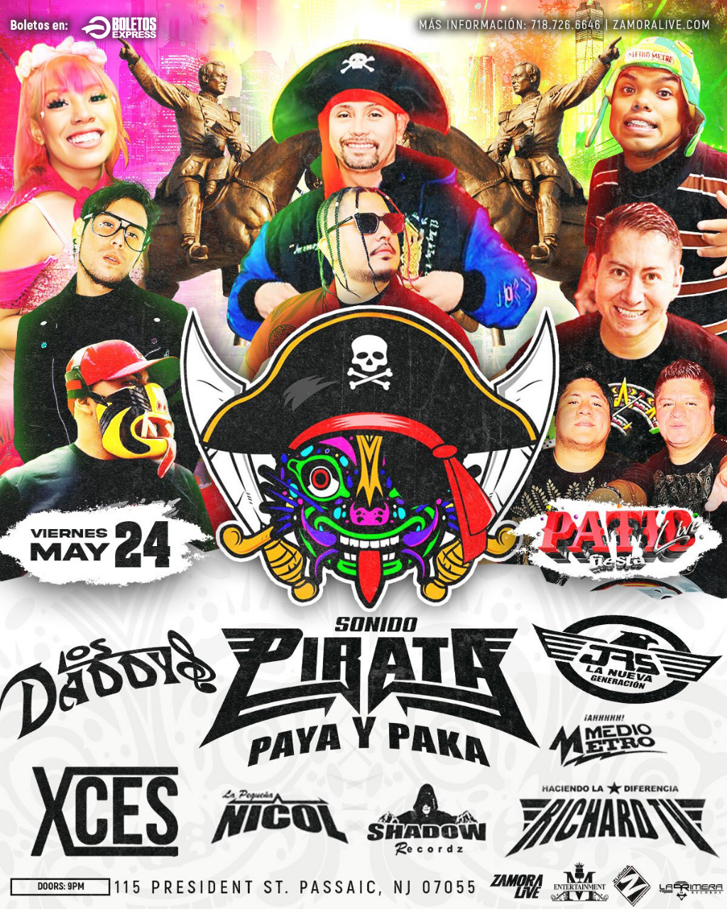 Buy tickets for SONIDO PIRATA , LOS DADDYS, LA NUEVA GENERACION, MEDIO METRO Y MAS SONIDO PIRATA , LOS DADDYS, LA NUEVA GENERACION, MEDIO METRO Y MAS