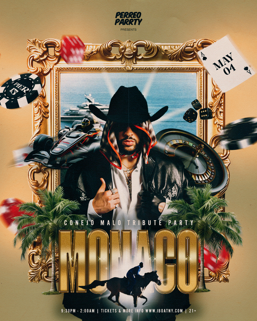 Buy tickets for MONACO - BAD BUNNY Tribute Yacht Cruise - Cinco De Mayo Boat Party MONACO - BAD BUNNY Tribute Yacht Cruise - Cinco De Mayo Boat Party