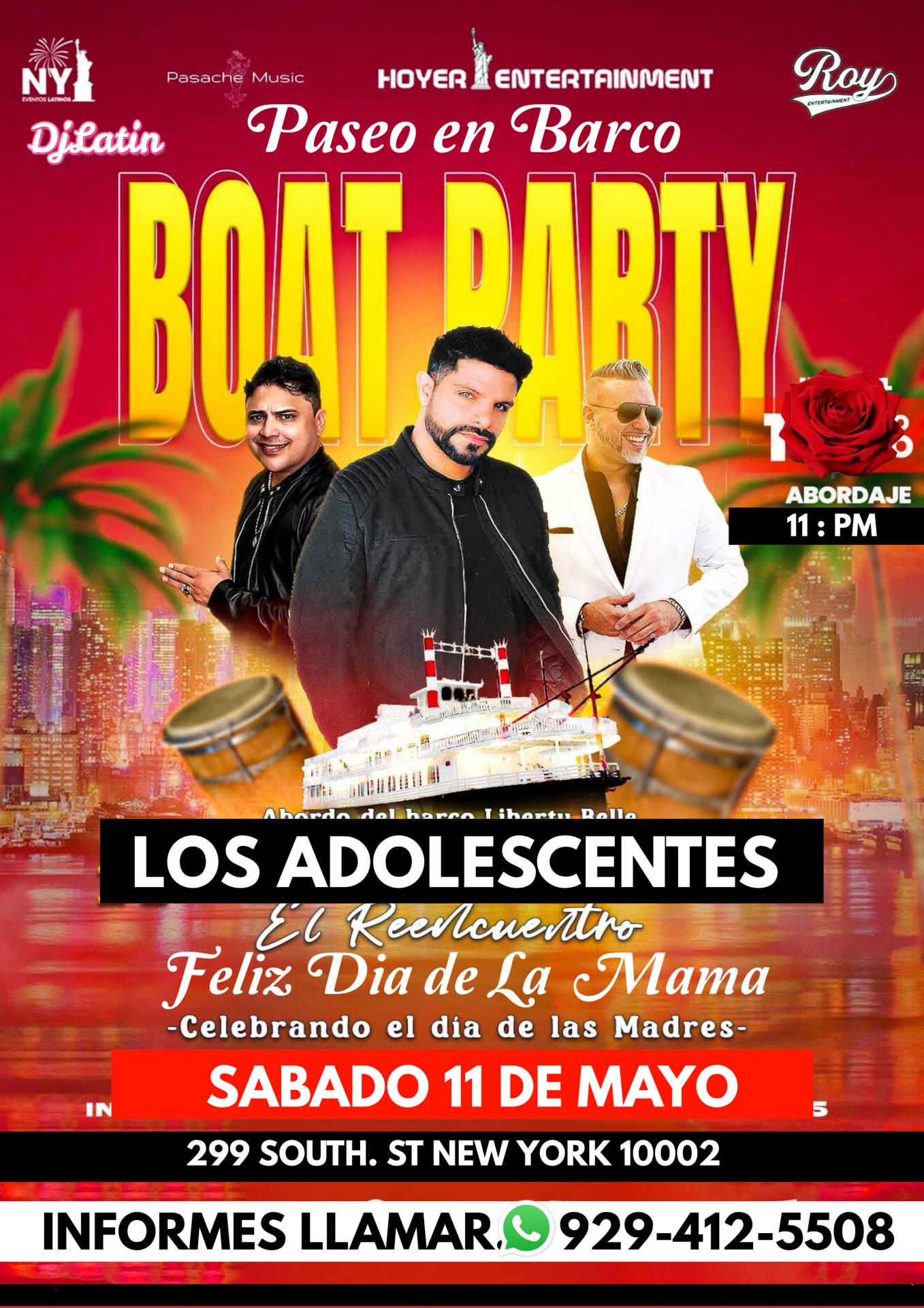 Los adolescentes paseo en barco por el día de la madre