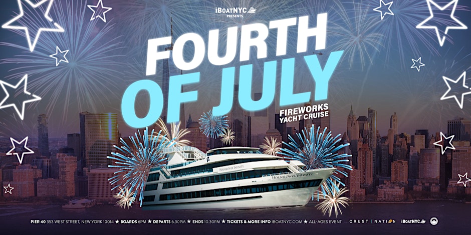 4th of July Fireworks Yacht Cruise NYC | OPEN BAR & FOOD