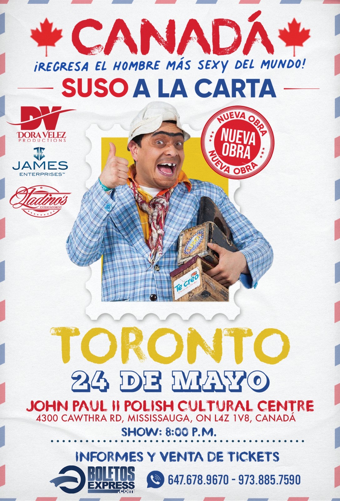 Buy tickets for APLAZADO HASTA NUEVA FECHA | SUSO A LA CARTA APLAZADO HASTA NUEVA FECHA | SUSO A LA CARTA