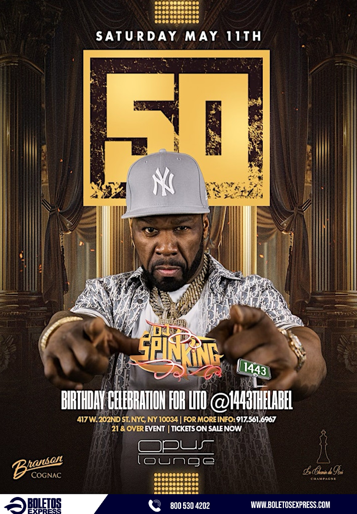 50 CENT CONCERT AFTER PARTY AT OPUS NYC - SAT MAY 11TH