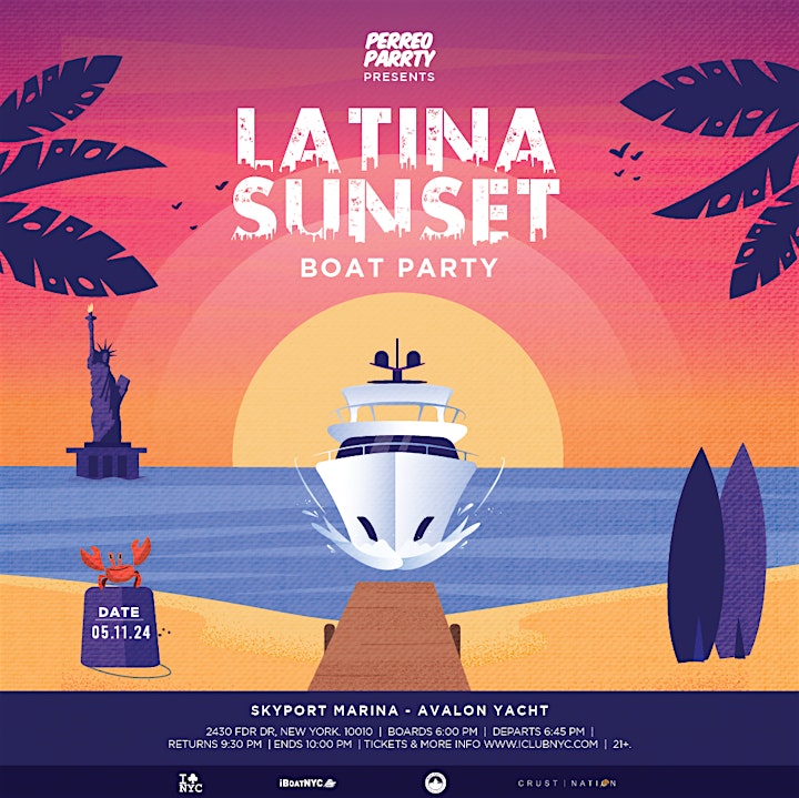 Latina Sunset Boat Party Yacht Cruise iBoatNYC