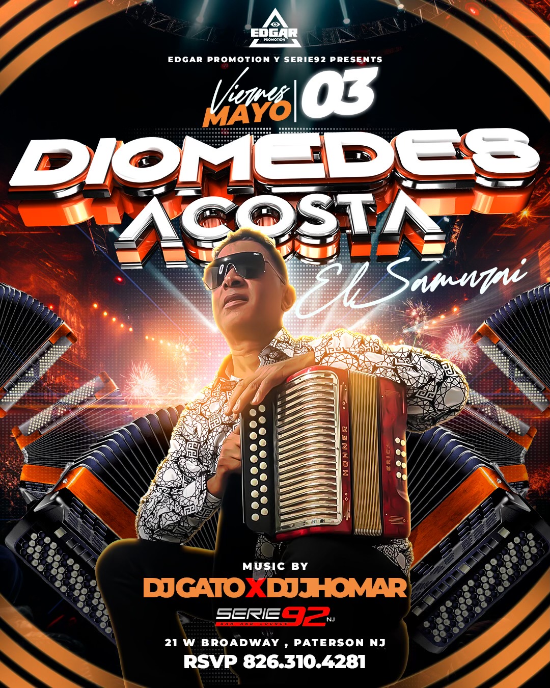Buy tickets for DIOMEDES ACOSTA EL SAMURAI EN VIVO DIOMEDES ACOSTA EL SAMURAI EN VIVO