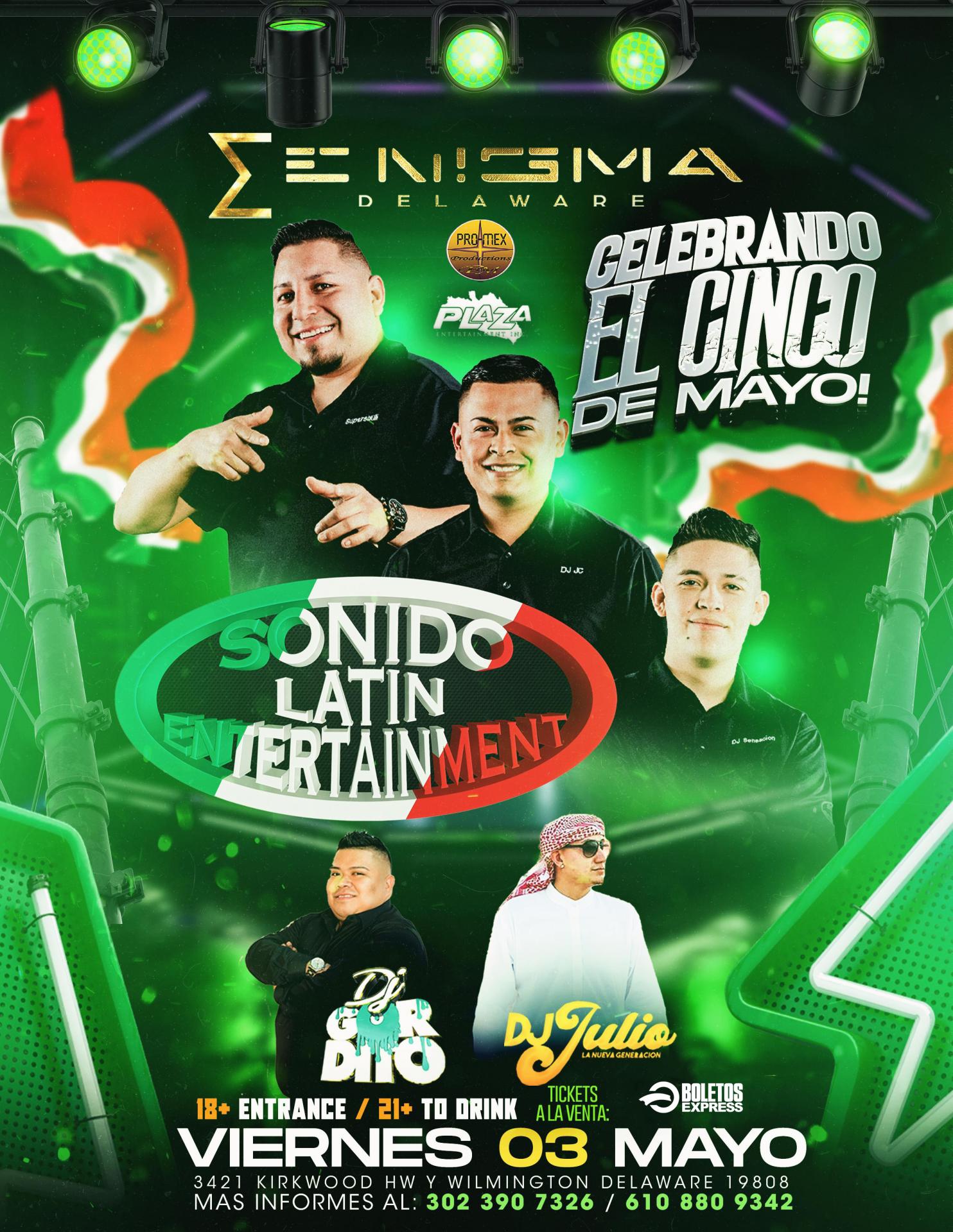 Buy tickets for SONIDO LATIN ENTERTAINMENT SONIDO LATIN ENTERTAINMENT