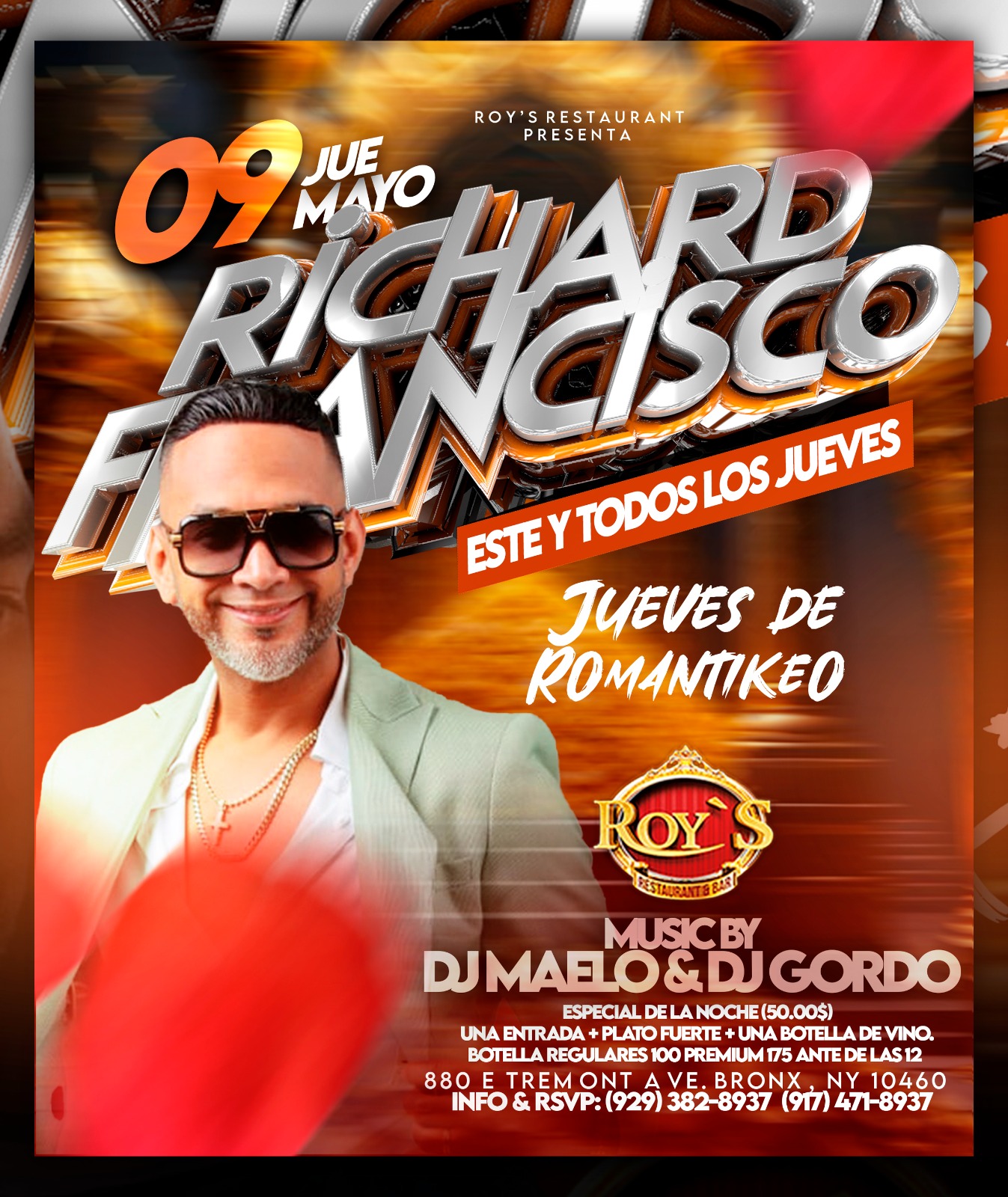 Buy tickets for RICHARD FRANCISCO RICHARD FRANCISCO