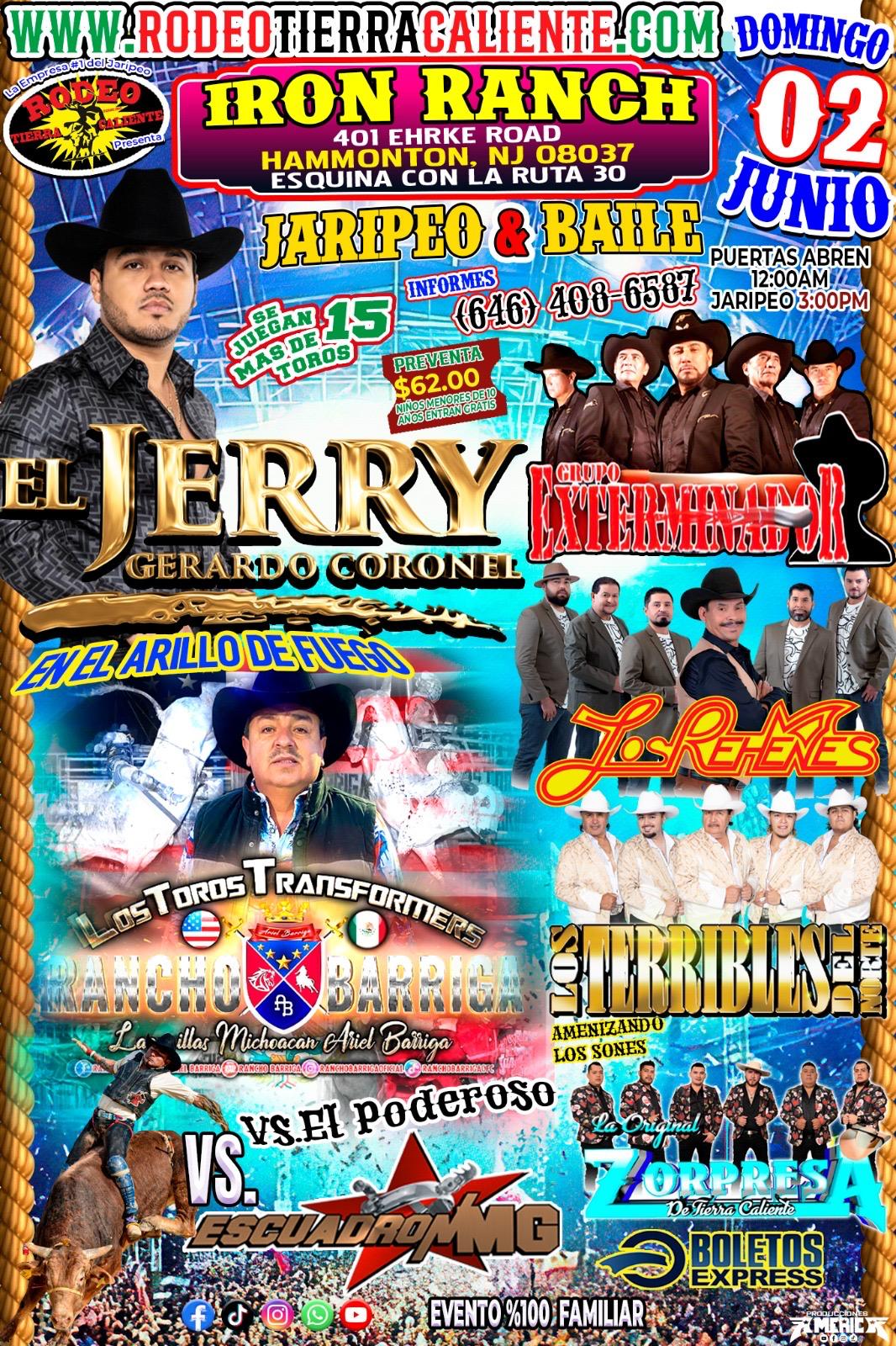 Buy tickets for JARIPEO CON EL JERRY GERALDO CORONEL NEW JERSEY DOMINGO JARIPEO CON EL JERRY GERALDO CORONEL NEW JERSEY DOMINGO