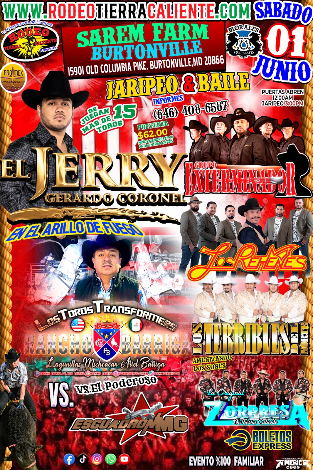JARIPEO CON EL JERRY GERALDO CORONEL MARYLAND SABADO