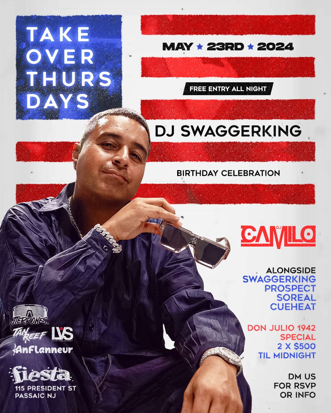 DJ CAMILO, DJ SWAGGERKING, DJ PROSPECT, DJ SOREAL,  DJ CUEHEAT