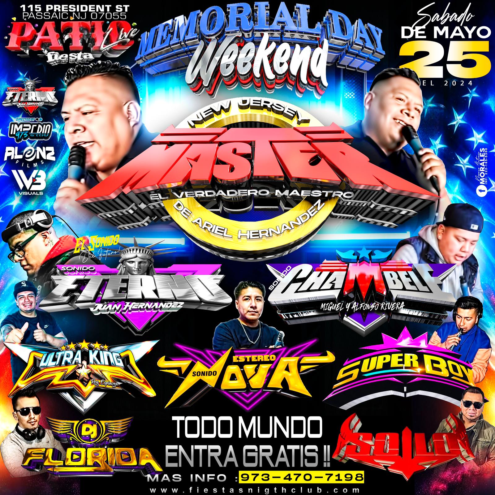 Buy tickets for SONIDO MASTER, SONIDO ETERNO, SONIDO CHAMBELE, ULTRA KING, SONIDO ESTEREO NOVA, SUPER BOY, DJ FLORIDA, DJ SOILO SONIDO MASTER, SONIDO ETERNO, SONIDO CHAMBELE, ULTRA KING, SONIDO ESTEREO NOVA, SUPER BOY, DJ FLORIDA, DJ SOILO