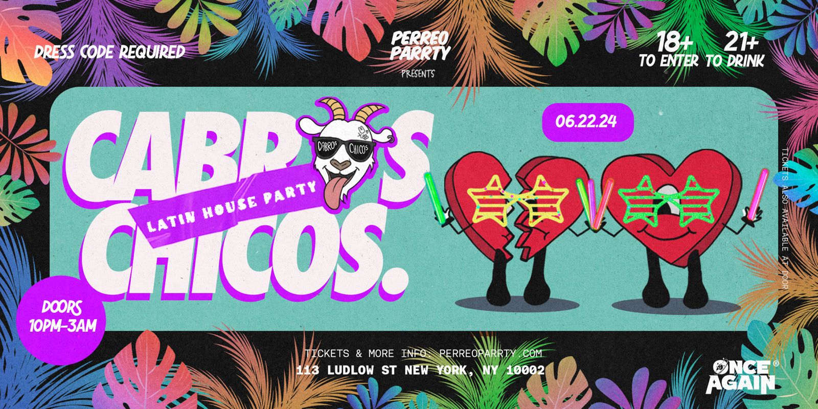 Buy tickets for Cabros Chicos - Latin House Party - 18+ Latin & Reggaetón Dance Party Cabros Chicos - Latin House Party - 18+ Latin & Reggaetón Dance Party