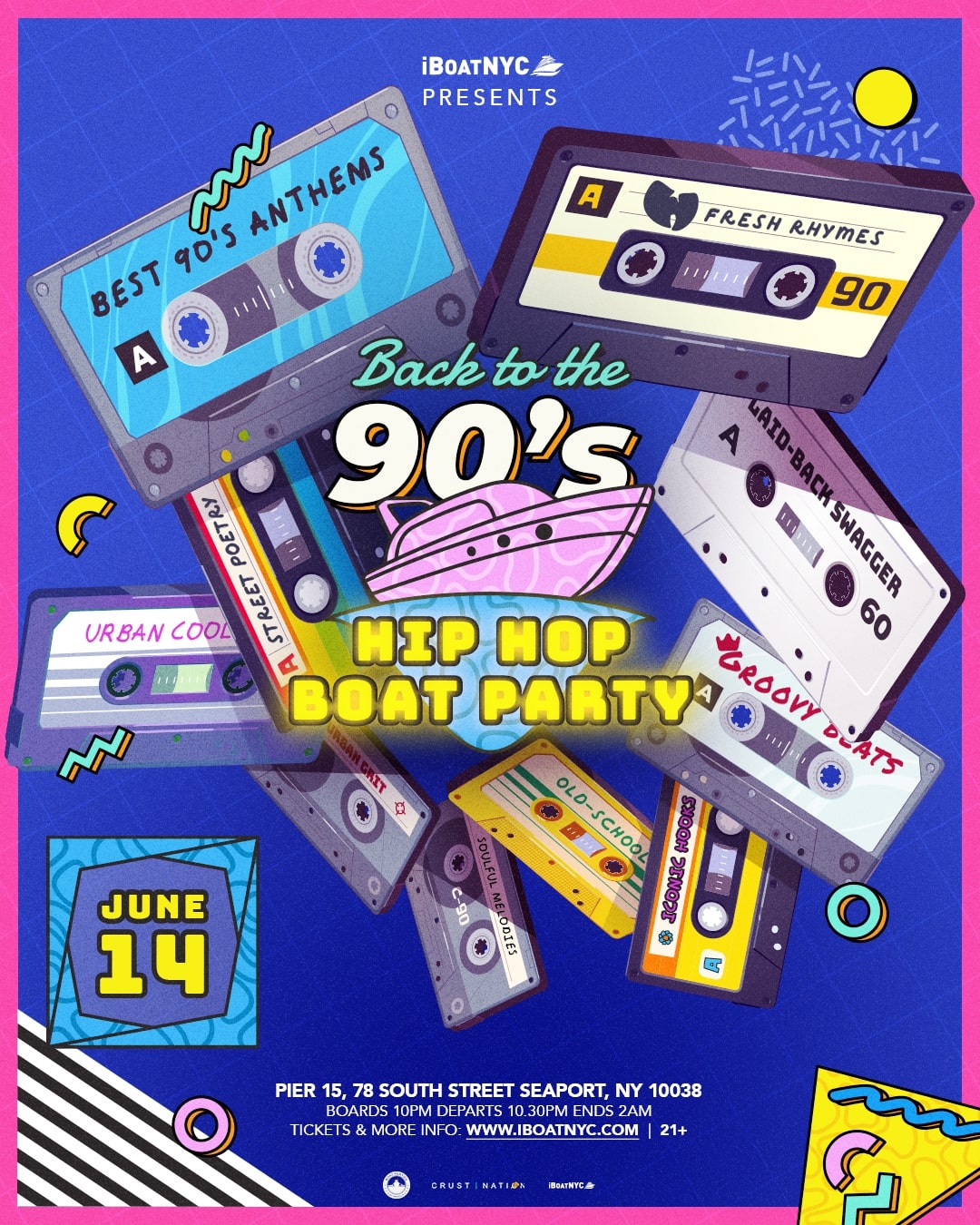 Buy tickets for Back to the 90s - Hip Hop & R&B Throwback Boat Party NYC Back to the 90s - Hip Hop & R&B Throwback Boat Party NYC