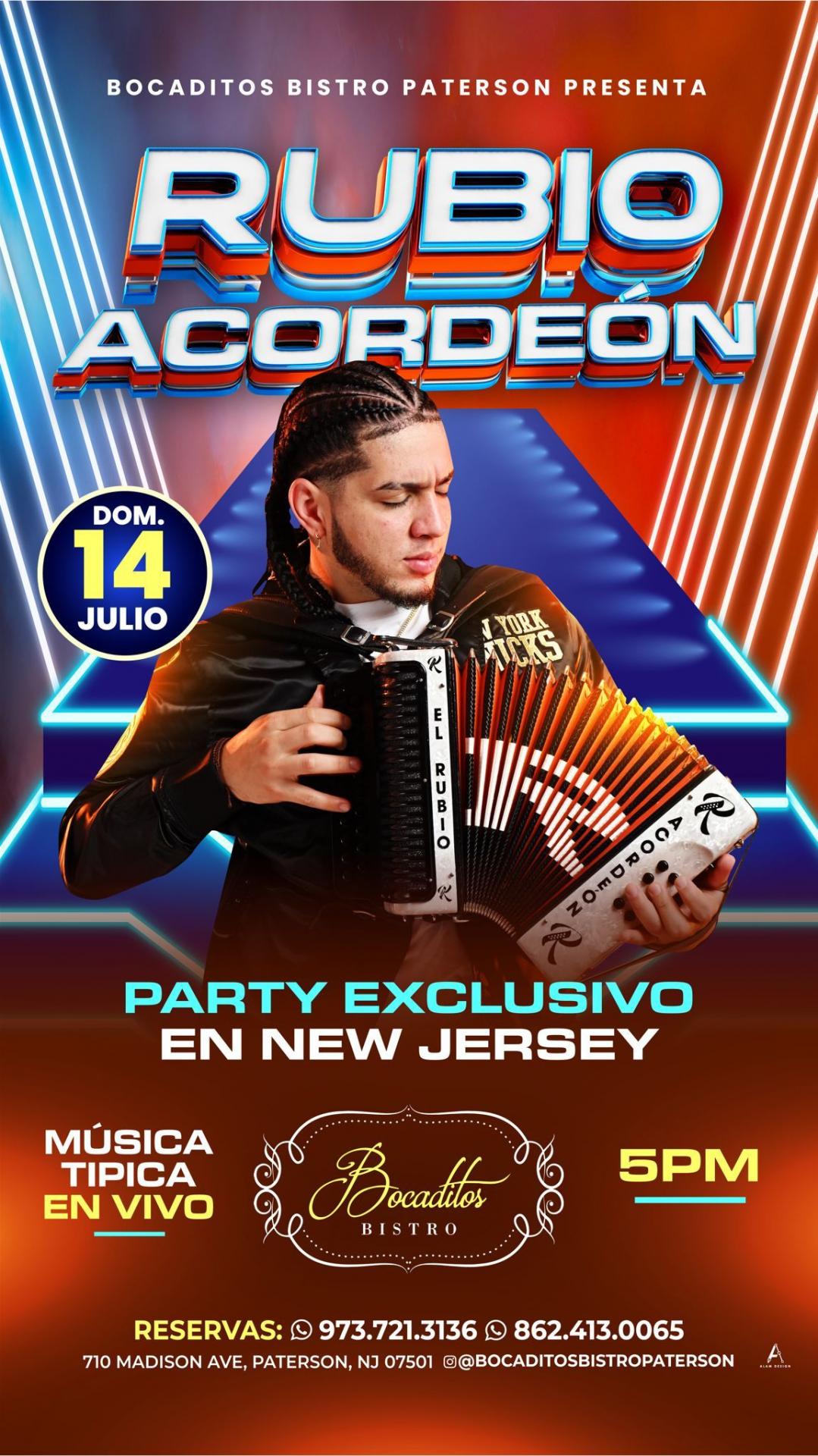 Buy tickets for RUBIO DEL ACORDEÓN RUBIO DEL ACORDEÓN