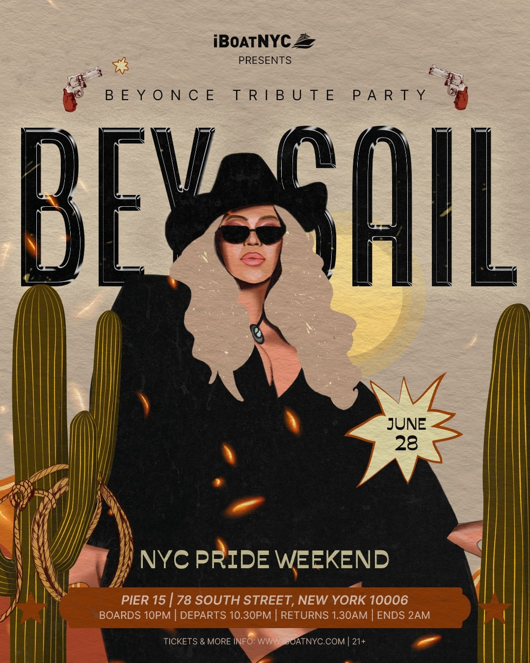 BEYSAIL - Beyonce Tribute Boat Party - Pride Weekend Yacht Cruise NYC