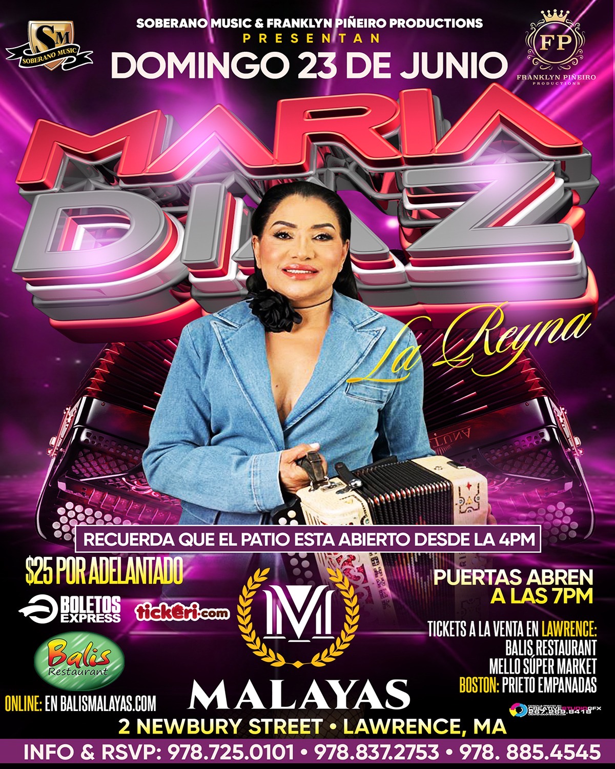 Buy tickets for María Díaz en Vivo María Díaz en Vivo