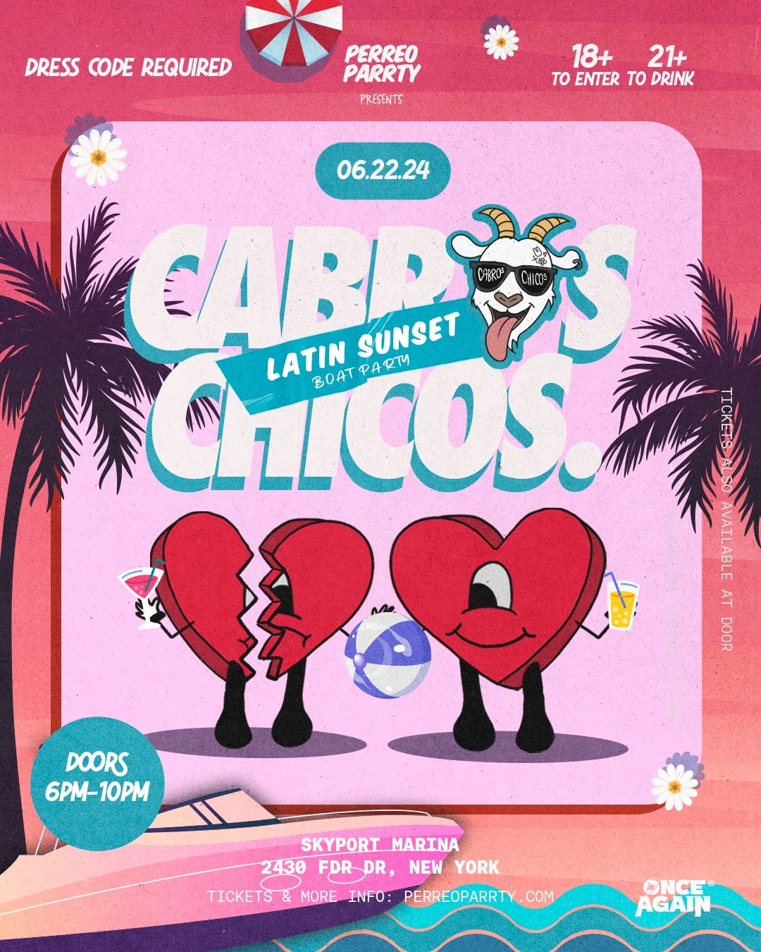 Buy tickets for Cabros Chicos 18+ Latin & Hip-Hop Sunset Boat Party (Two Floors of Music) Cabros Chicos 18+ Latin & Hip-Hop Sunset Boat Party (Two Floors of Music)