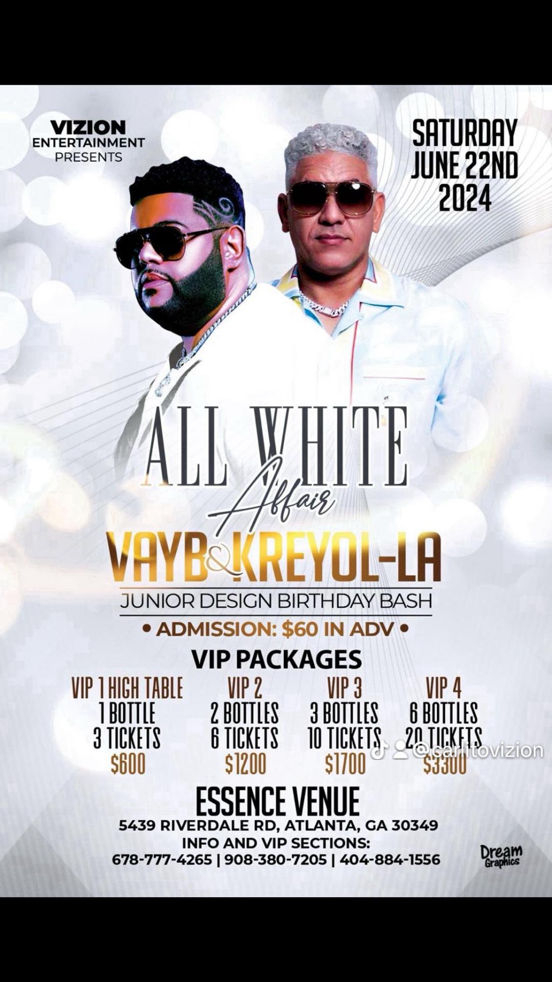 Buy tickets for VAYB & KREYOL-LA LIVE VAYB & KREYOL-LA LIVE