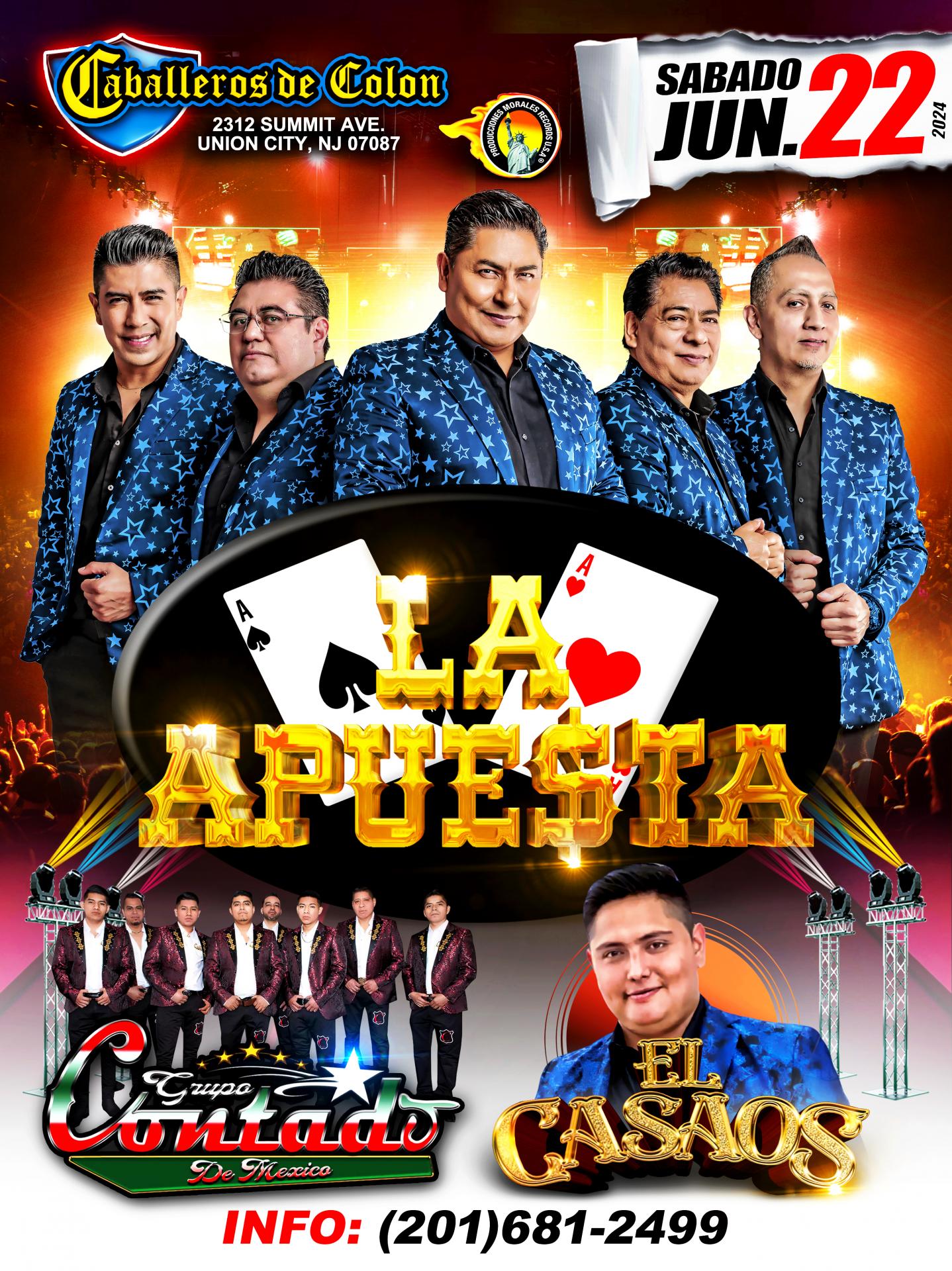 Buy tickets for GRUPO LA APUESTA-GRUPO CONTADO-CASAOS GRUPO LA APUESTA-GRUPO CONTADO-CASAOS