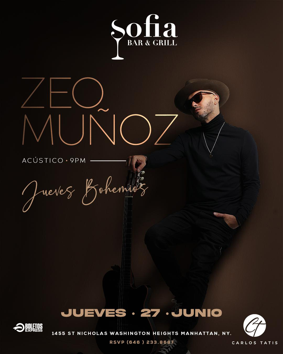 Buy tickets for ZEO MUÑOZ - ACÚSTICO ZEO MUÑOZ - ACÚSTICO