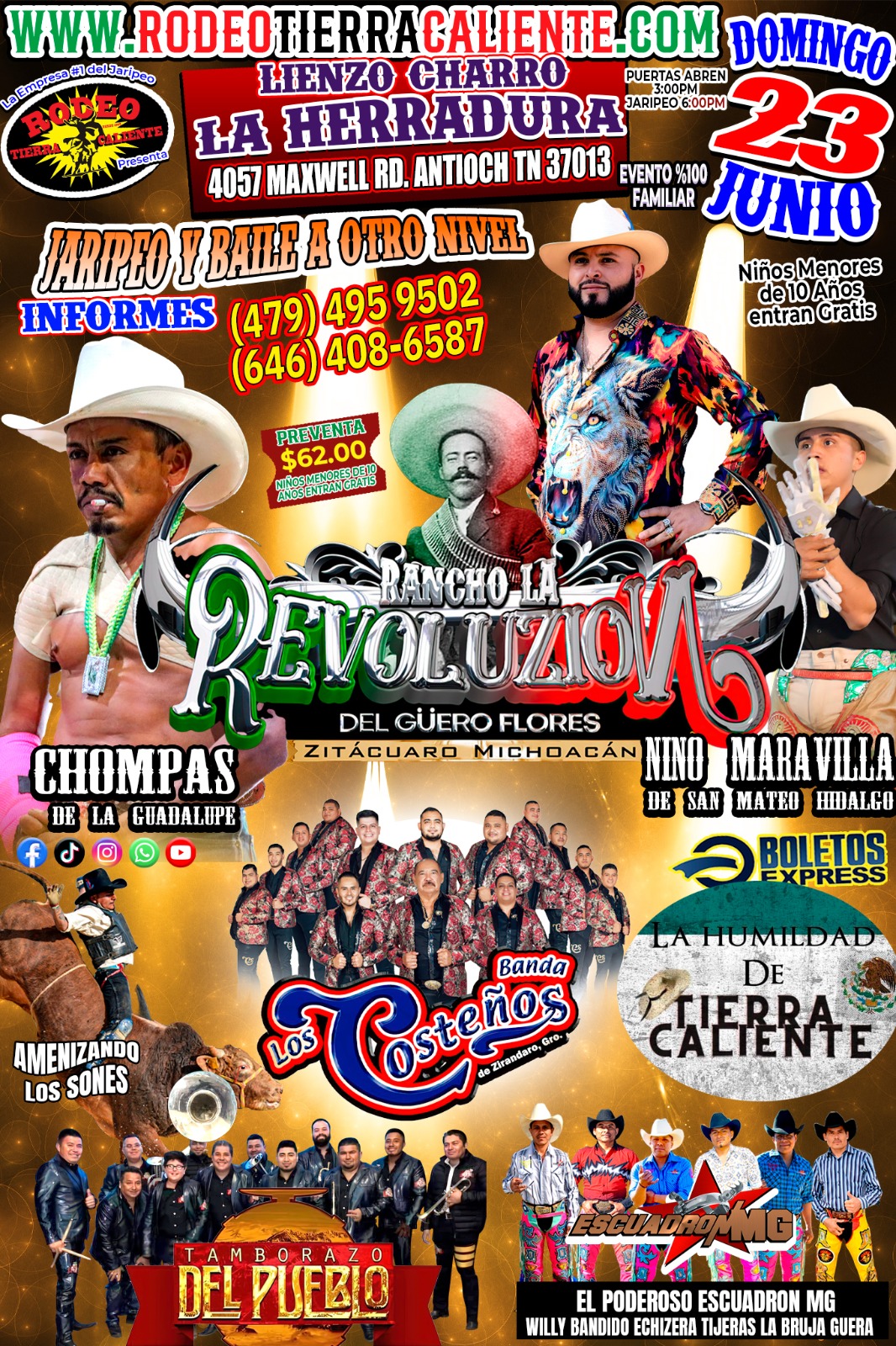 Buy tickets for JARIPEO & BAILE CON RANCHO LA REVOLUZION DEL GÜERO FLORES JARIPEO & BAILE CON RANCHO LA REVOLUZION DEL GÜERO FLORES