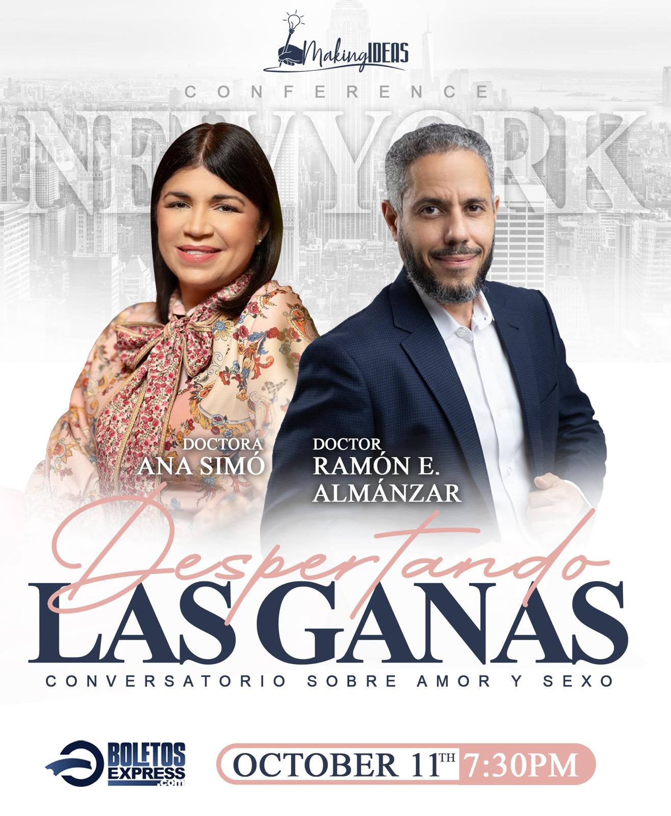 Buy tickets for DRA. ANA SIMO | DR. RAMON E. ALMANZAR | CONFERENCIA NEW YORK DRA. ANA SIMO | DR. RAMON E. ALMANZAR | CONFERENCIA NEW YORK
