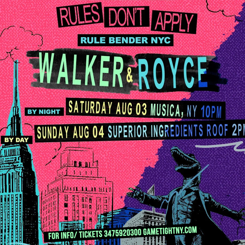 Buy tickets for WALKER & ROYCE live at MUSICA NYC 2024 WALKER & ROYCE live at MUSICA NYC 2024