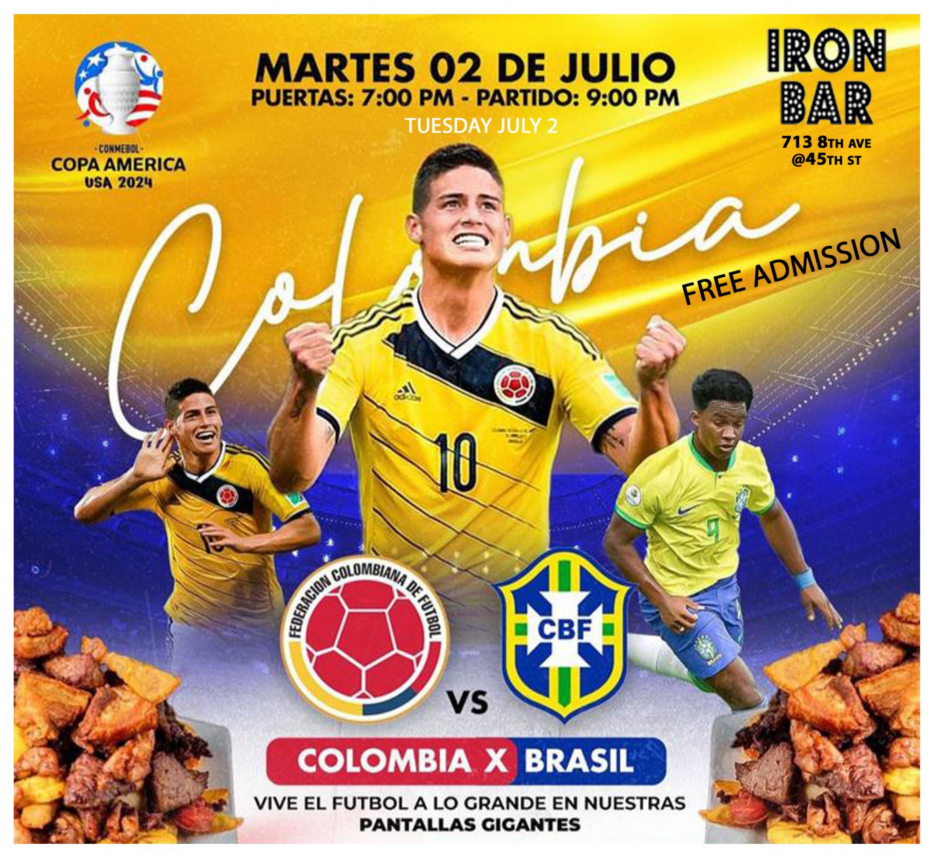 Buy tickets for Colombia vs Brasil viewing party Colombia vs Brasil viewing party