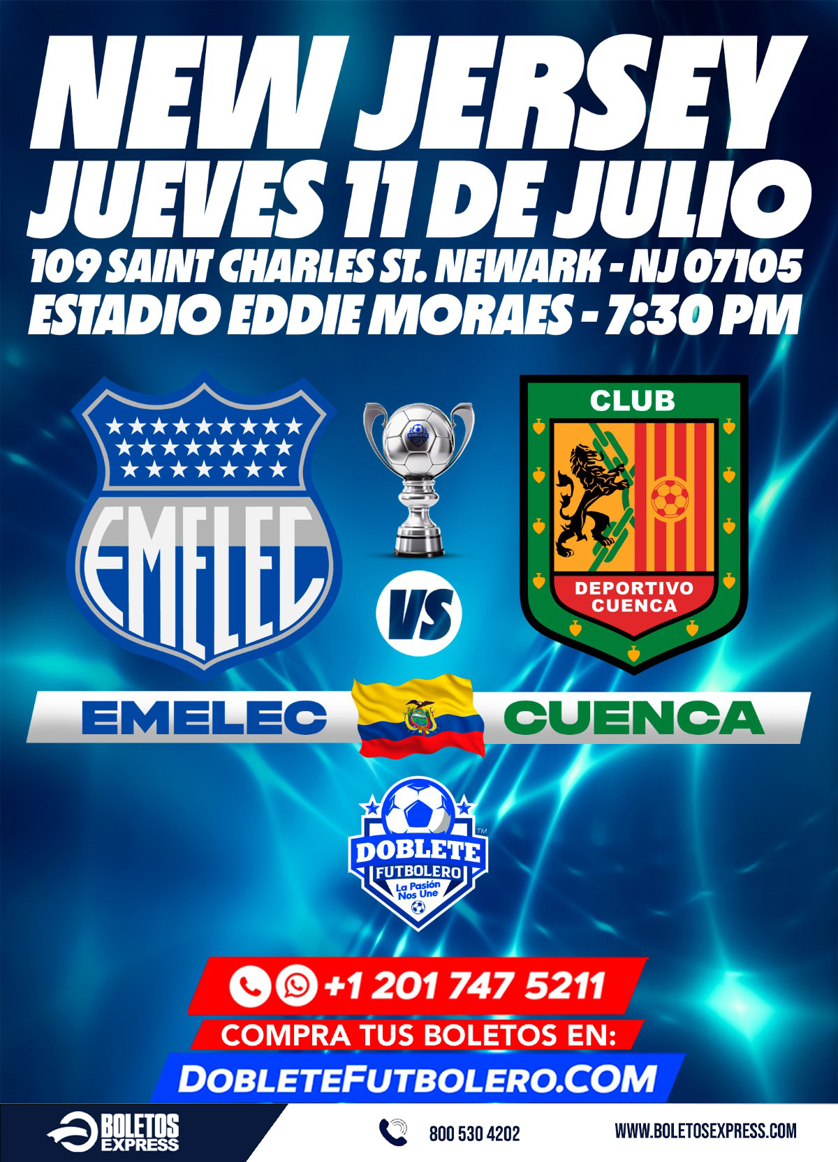 Buy tickets for DOBLETE FUTBOLERO NEW JERSEY DOBLETE FUTBOLERO NEW JERSEY
