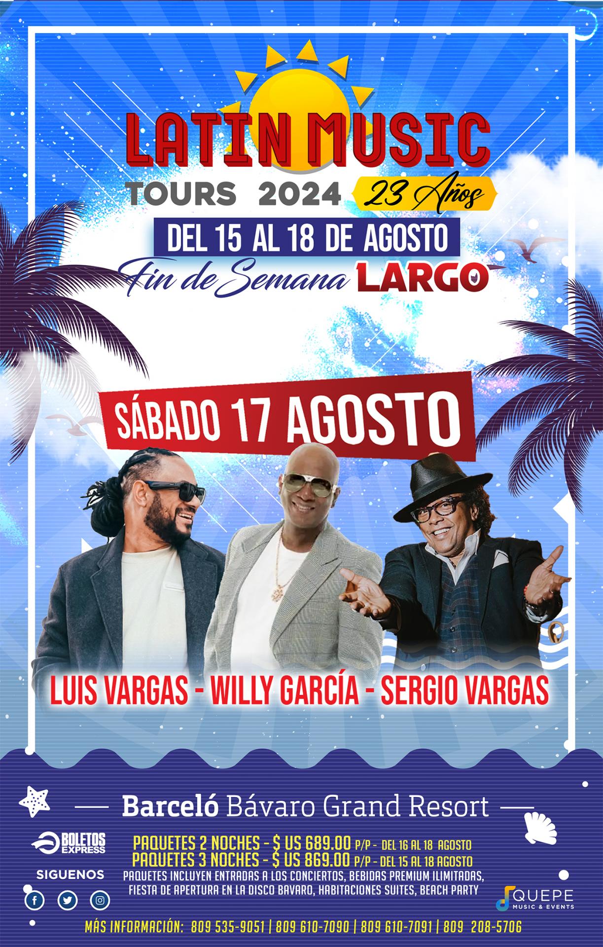 LATIN MUSIC TOUR 2024 Tickets - BoletosExpress