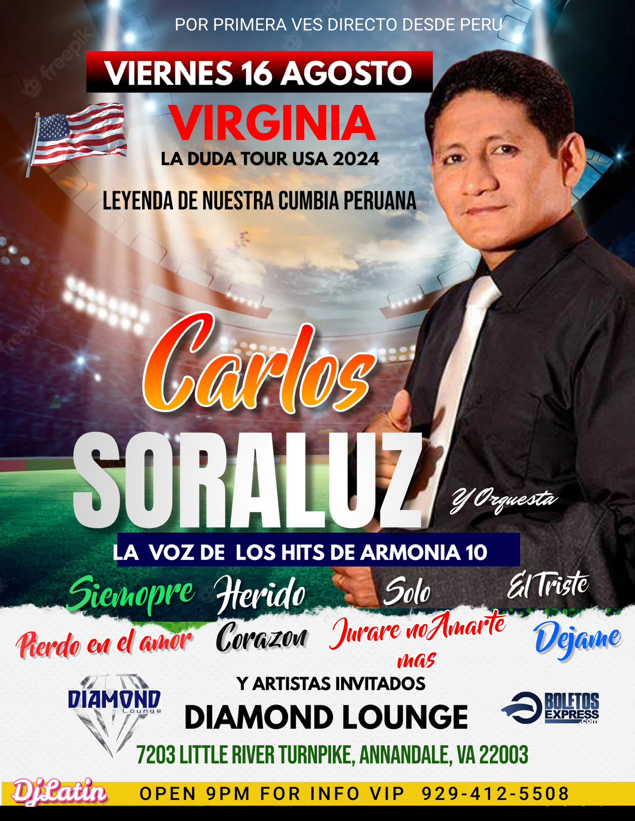 Buy tickets for CARLOS SORALUZ EN VIRGINA POR PRIMERA VEZ CARLOS SORALUZ EN VIRGINA POR PRIMERA VEZ