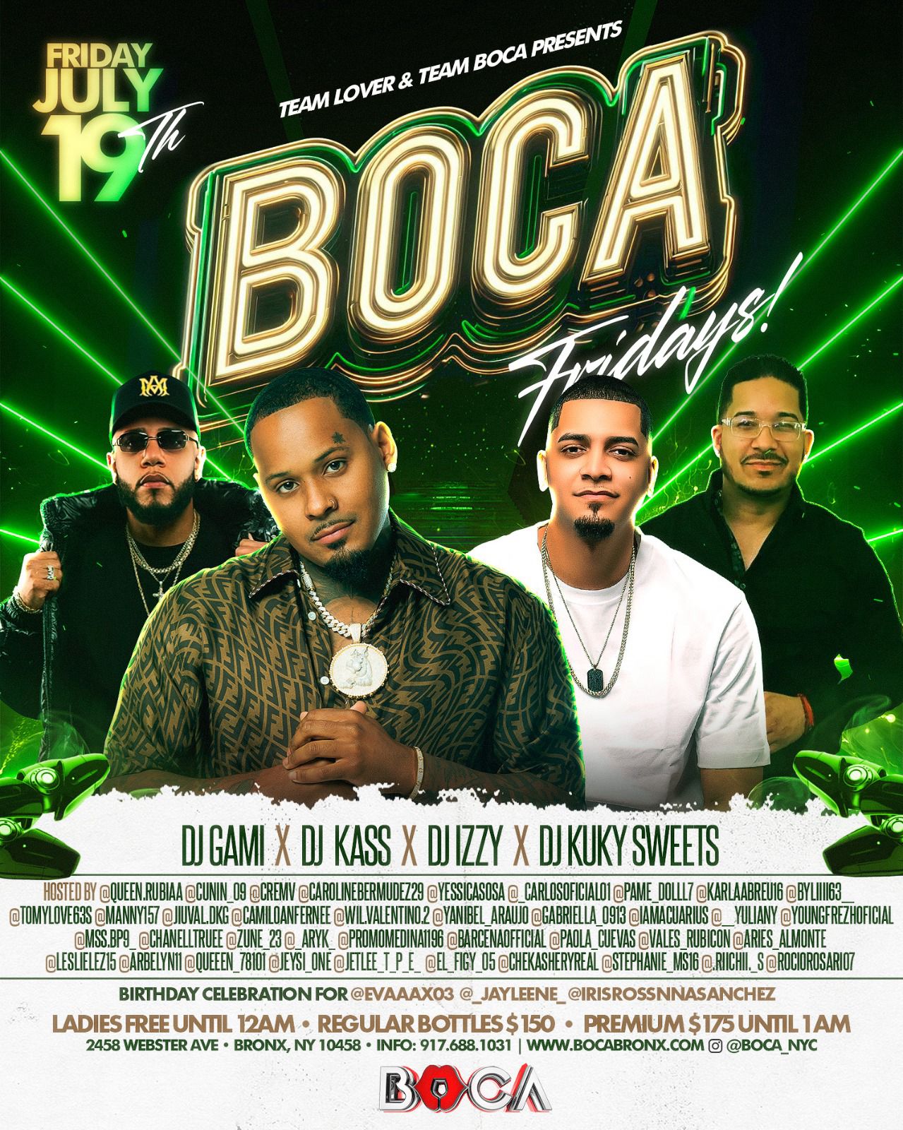 Buy tickets for Boca Friday Boca Friday